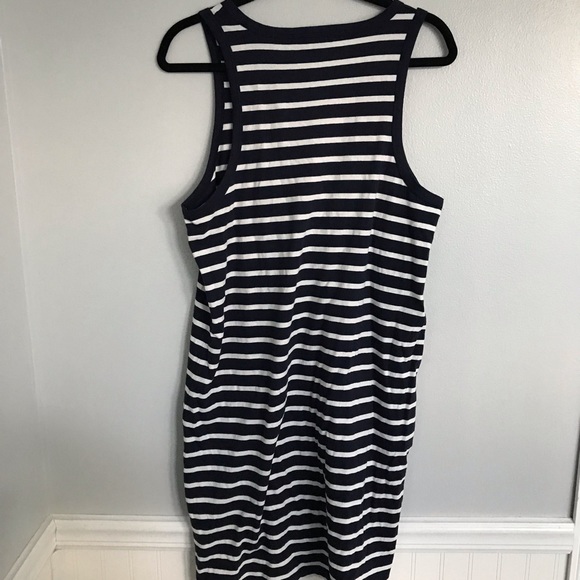 J Crew Nautical Striped Knit Cutaway Mini Dress NWT Large - Picture 8 of 8